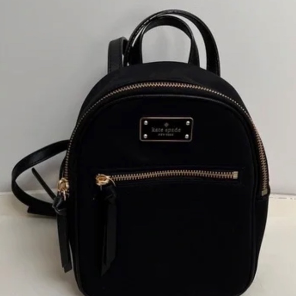 Kate Spade Mini Backpack, black, like new - Picture 4 of 4